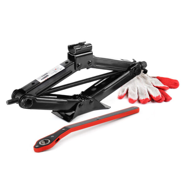 Schaarkrik met handslinger 1,5T en gratis handschoenen 1500 kg