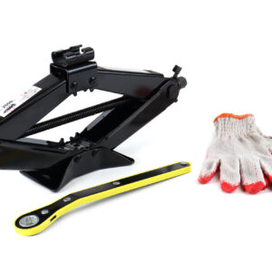 Schaarkrik met handslinger 2T en gratis handschoenen, 2000kg