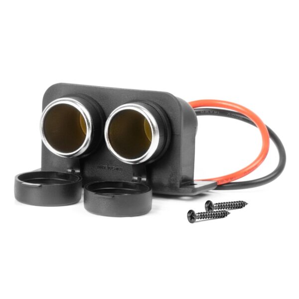 Dubbele Sigaretten aansteker stekker doos 12 / 24V, waterdicht ontwerp