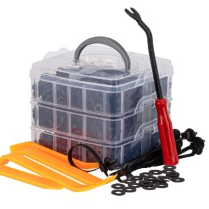 Universele set met 620stuks Automotive clips plus pinnen en gereedschap