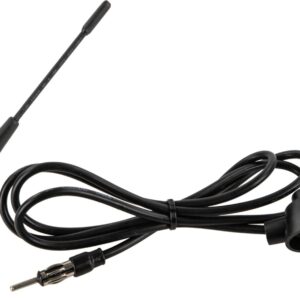 Universele opbouw antenne zwart AM / FM, korte flexibele spriet 14cm