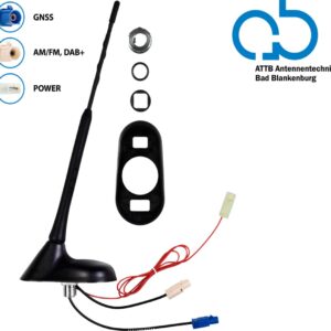 Bad Blankenburg 16V Dak antenne AM/FM (DAB+ ready) GNSS 76graden hoek, actief