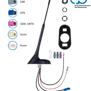 Bad Blankenburg 16V Dak antenne AM/FM DAB+, DVB-T, GPS 76graden hoek