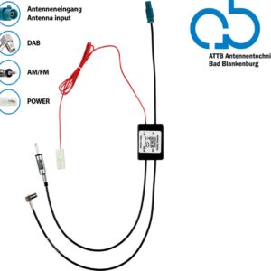 Bad Blankenburg Antennesplitter AM/FM DAB+ Fakra(m)>DIN(m)/SMB(f) passief