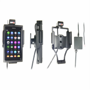 Nokia N9 / Lumia 800 Actieve houder met vaste voeding. Let op: Uitlopend artikel, Kan niet retour!