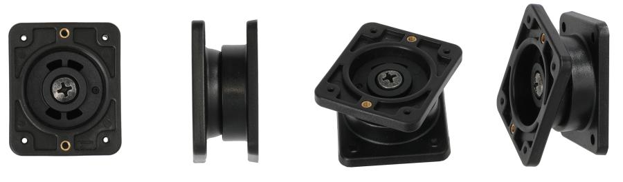 Big tilt swivel with centered face plate