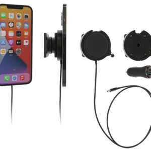 Apple iPhone MagSafelader/Swivel , Actieve  houder met 12V USB SIG-Plug