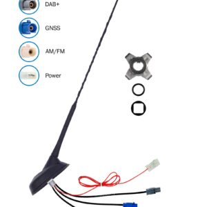 Bad Blankenburg 30graden combi Dak antenne AM/FM DAB + GNSS 30graden hoek, actief