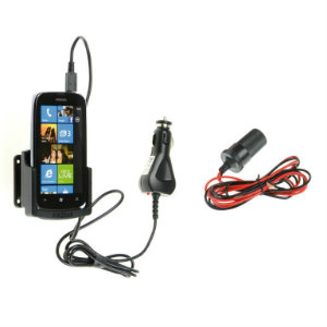 Nokia Lumia 610 houder met 12/24V plug