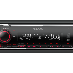 Kenwood KMM-BT408DAB Bluetooth autoradio + DAB - inclusief DAB+ antenne - Rood