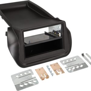 2-DIN Paneel met Pocket Citroën Nemo - Peugeot Bipper - Fiat Fiorino 2008-2019 Kleur: Zwart