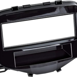 1-DIN Paneel Citroën C1 (P) - Peugeot 108 (P)- Toyota Aygo (AB!)  2014-> Kleur: Piano Zwart