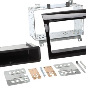 2-DIN Paneel met opbergvak Fiat Ducato - Citroën Jumper - Peugeot Boxer - Kleur: Piano Zwart