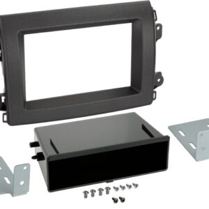 2-DIN Paneel  met opbergvak  Fiat Ducato - Citroen - Opel Kleur Zwart (ACV Premiumkwaliteit)