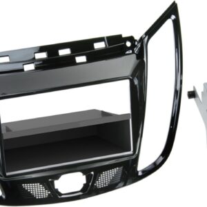 2-DIN Paneel met compartiment Ford C-Max / Kuga pianolak / zwart
