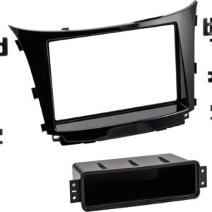 2-DIN Paneel Hyundai I30 met Oem Nav - Kleur: Piano zwart (METRA)