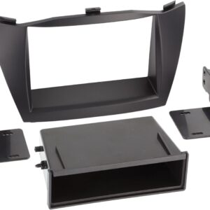 2-DIN Paneel Hyundai iX35 met Pocket 2010-2013 Kleur: Zwart