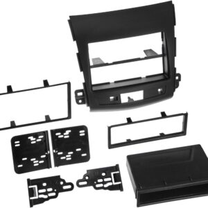 2-DIN Paneel Citroën C-Cross (V) - Peugeot 4007 (V) Mitsubishi Outlander (CWB)  Kleur: Zwart (METRA)