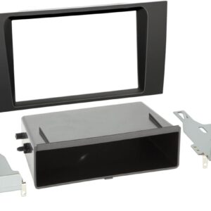 2-DIN Paneel with pocket Audi A4 (B5) 1999-2001 Kleur: Zwart