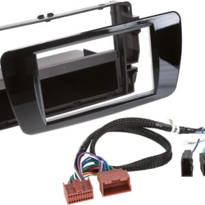 2-DIN Paneel met aflegvak Seat Ibiza pianolak zwart