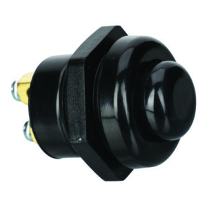 drukknopschakelaar met rubberen afdekking aan-uit 12v, 20a 2 schroefcontacten instal.afm. ø22,5mm