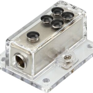 Power distribution block (silver) 1x20 mm² in / 4x10 mm² out