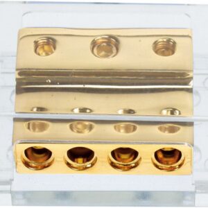 Power distribution block (gold) 1x50mm² + 2x20mm² / 4x20mm²