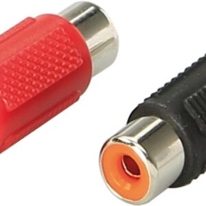 RCA connector female 1 x red / 1 x zwart