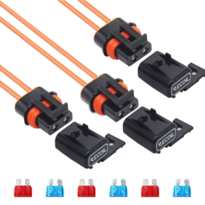 Recoil ATC/ ATO zekering houder met kapje 16AWG 1.5mm2, 3x incl. 3x 10A & 3x 15A zekering