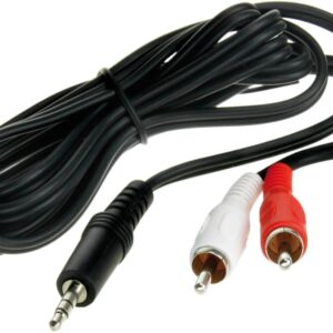 Stereo jack 3,5mm Stereo naar Cinch plug 1,5m (RCA-plug)