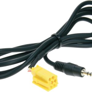Stereo jack 3.5mm Stereo naar Mini-ISO (Geel ) 1.25meter