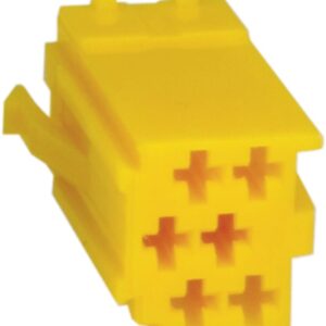 Mini ISO plug 6-Pin male Geel (Bulk)