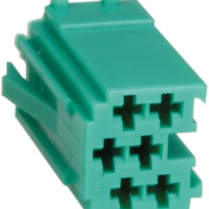 Mini ISO plug 6-Pin male Groen (Bulk)