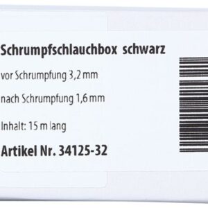 Krimpkous Zwart Ø 3.2 mm Ø 1.6 mm Lengte 15 meter