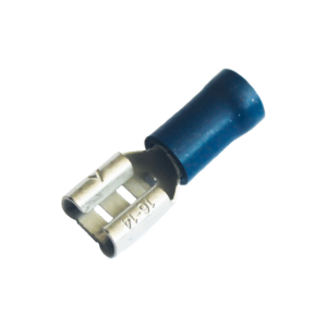 kabelschoen 5stuks 6.3x0.8 blauw in blister