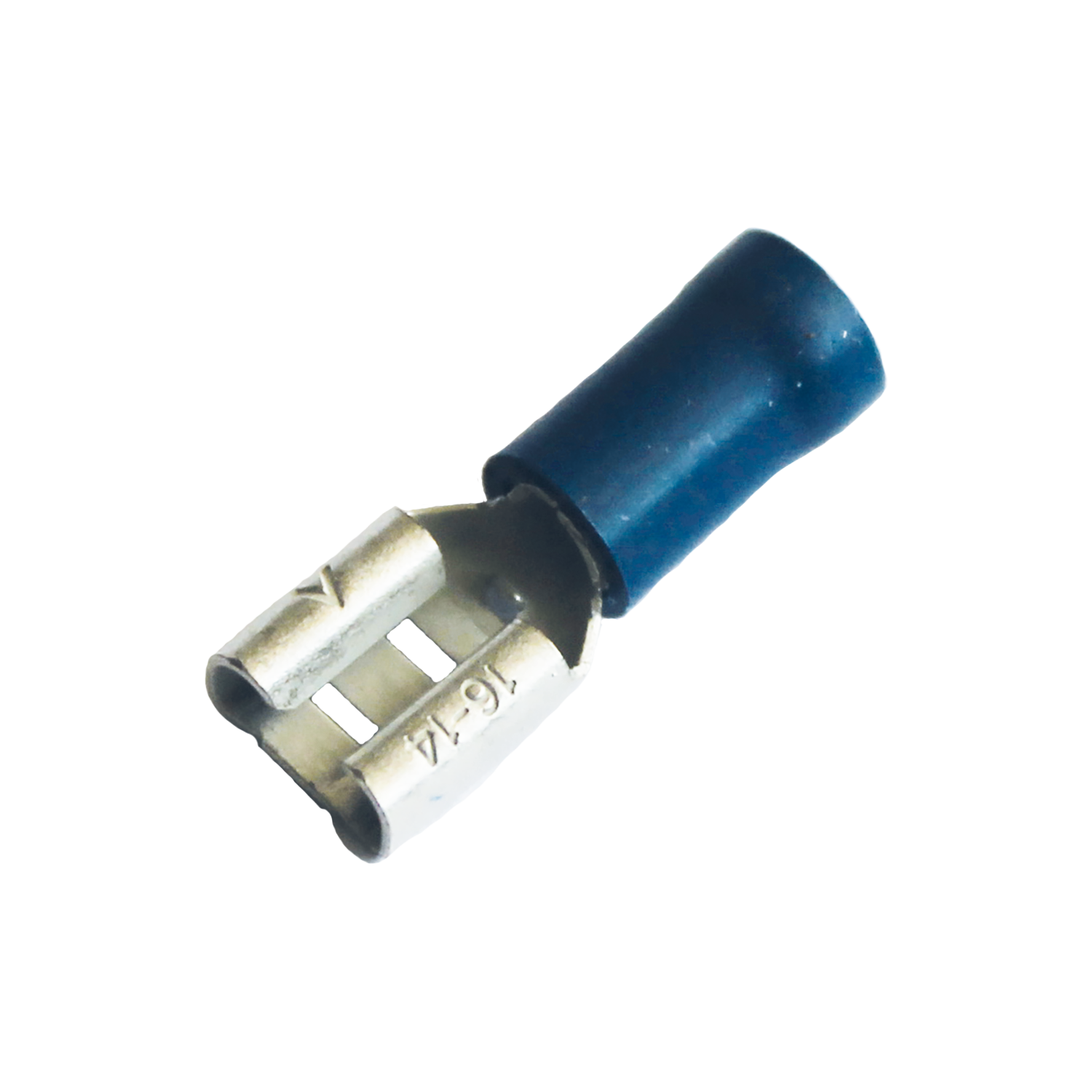 kabelschoen 5stuks 6.3x0.8 blauw in blister