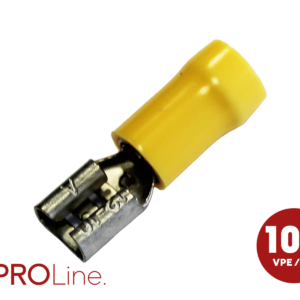 Kabelschoen 6.3x0.8 geel (100stuks) ACV PROLine