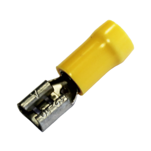 kabelschoen 5st 6.3x0.8 geel 5stuks in blister