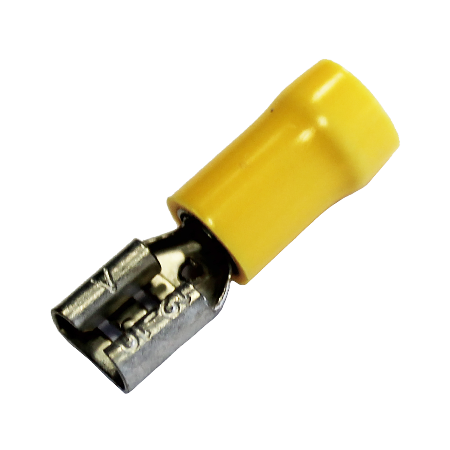 kabelschoen 5st 6.3x0.8 geel 5stuks in blister