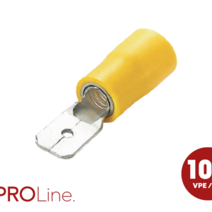 Kabelschoen  6.3x0.8 geel (100stuks) ACV PROLine