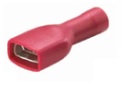 kabelschoen 5stuks 6.3x0.8 rood in blister