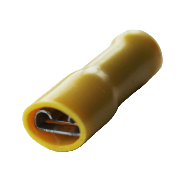 kabelschoen 5stuks 6.3x0.8 geel in blister