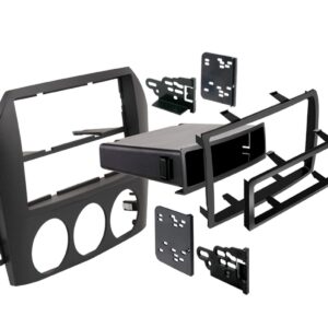 2-DIN Paneel Mazda MX-5 (NC) 2005-2009  / Miata US Model 2005-2008 | Kleur: Zwart (METRA)