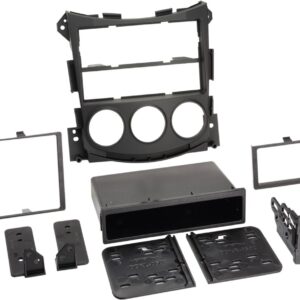 2-DIN Paneel met pocket Nissan 370Z 2009-2019 Kleur: Zwart (METRA)
