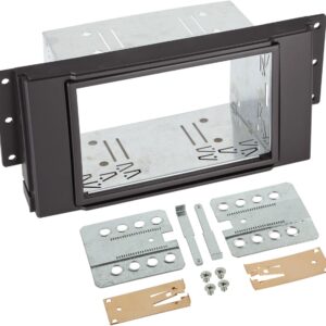 2-DIN Paneel Land Rover Freelander- Discovery (3G) - Range Rover Sport - Kleur: Zwart