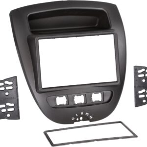 2-DIN Paneel Citroën C1 - Peugeot 107 - Toyota Aygo 2005-2014 Kleur: Zwart