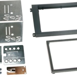 2-DIN Paneel Porsche Cayenne (9PA/955) 2002-2010 - Kleur: zwart