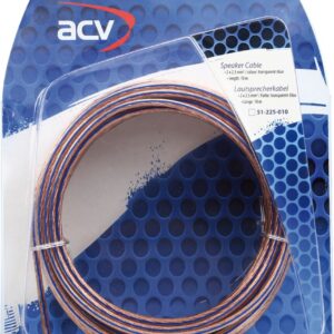 Luidspreker kabel 2 x 2,50 mm transparant  blauw 10m