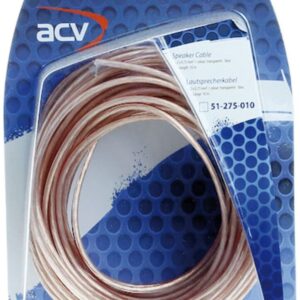 Luidspreker kabel 2 x 0,75 mm transparant blauw 10 Meter