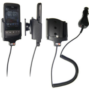 HTC Touch 2 Actieve houder met 12/24V lader. Let op: Uitlopend artikel, Kan niet retour!
